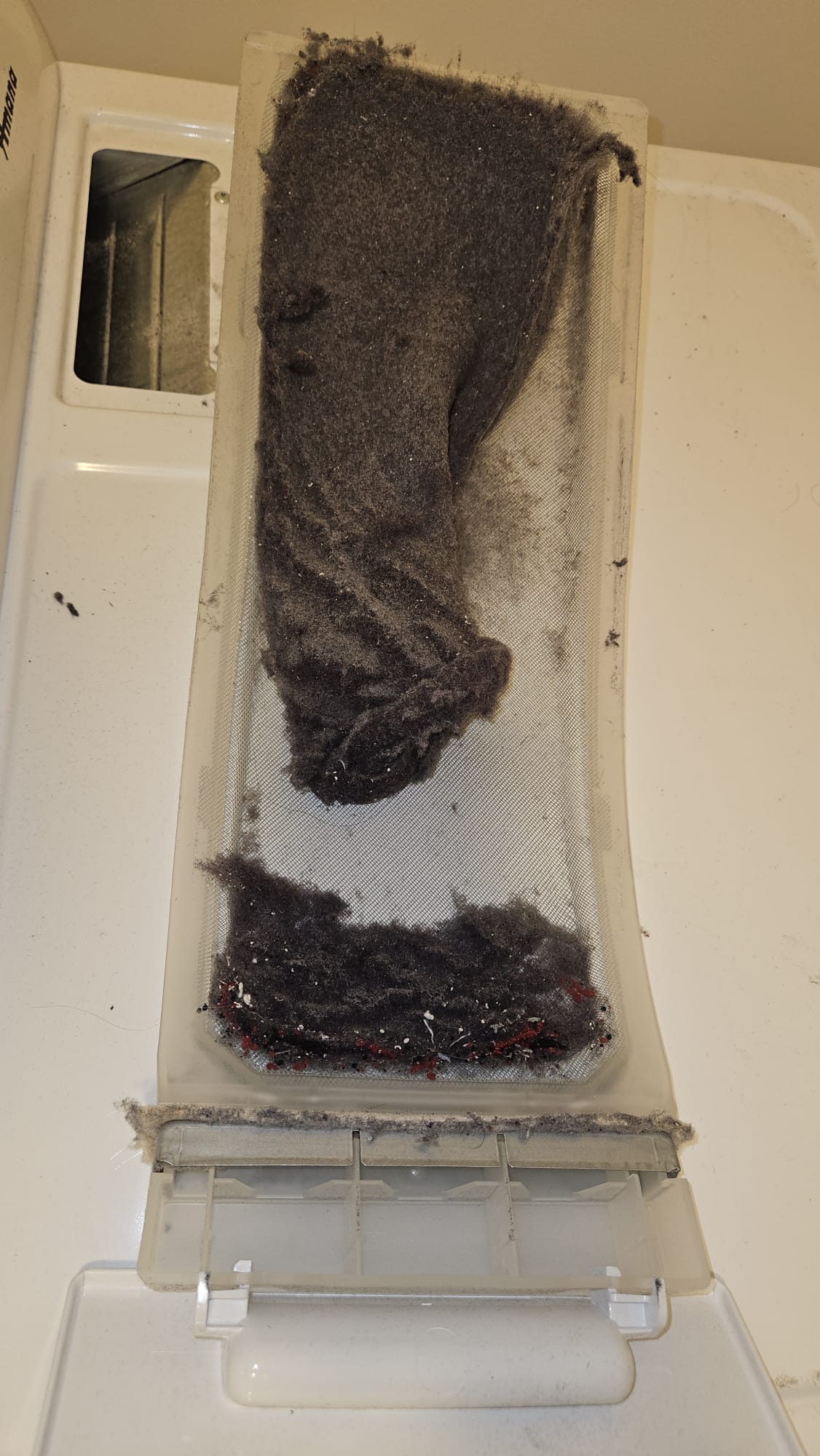 Clean dryer vent after service